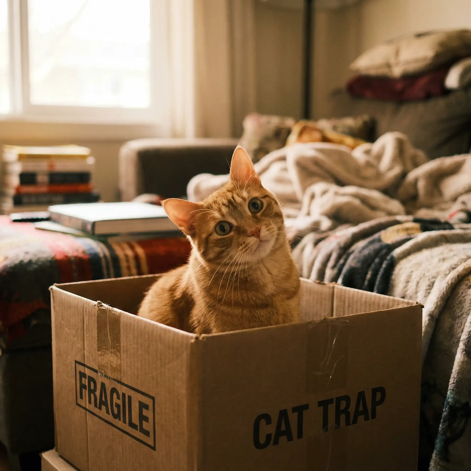 橘猫躲在纸箱里 - BAOYUTV最新地域网名是什么2022